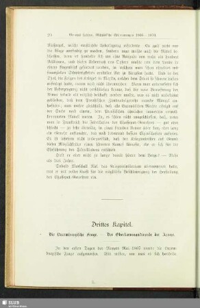 Drittes Kapitel. Die Luxemburgische Frage. – Der Oberkommandirende der Armee