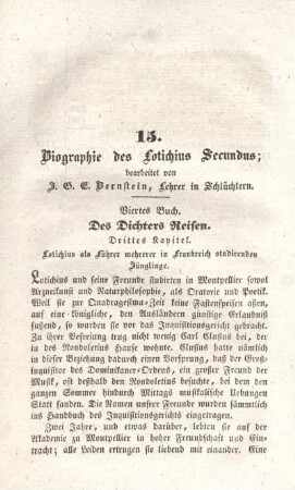 15. Biographie des Lotichius Secundus;