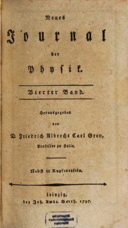 Neues Journal der Physik. 4. 1797