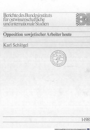 Opposition sowjetischer Arbeiter heute