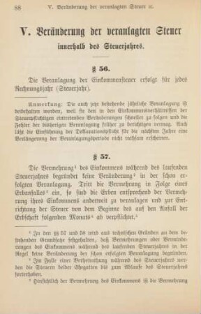 V. Veränderung der veranlagten Steuer innerhalb des Steuerjahres