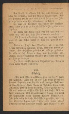 VIII. Schluß