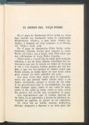 El Crímen del Viejo Pedro