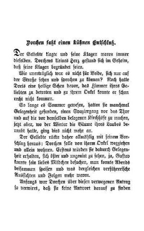 Dorchen faßt einen kühnen Entschluß
