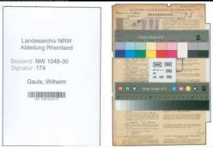 Entnazifizierung Wilhelm Gauls , geb. 16.01.1887 (Beamter)