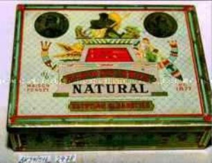 Blechdose für "100 NATURAL EGYPTIAN CIGARETTES, SCHINASI BROS"