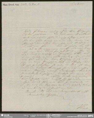 Eigenh. Brief von Johann Friedrich von Cotta an August Wilhelm von Schlegel, Tübingen, 03.10.1807