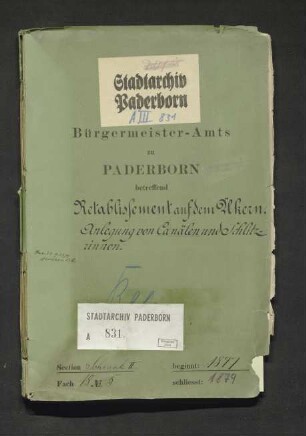 Retablissement auf dem Ükern: Anlegung von Kanälen und Schlitzrinnen