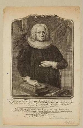 Bildnis von Eustasius Friedrich Schütze (1688-1758)