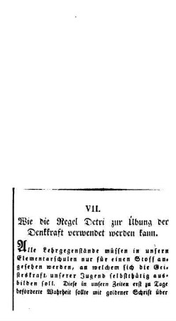 Wie die Regel Detri zur Übung der Denkkraft verwendet werden kann