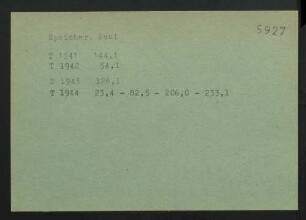 Speicher, Paul
