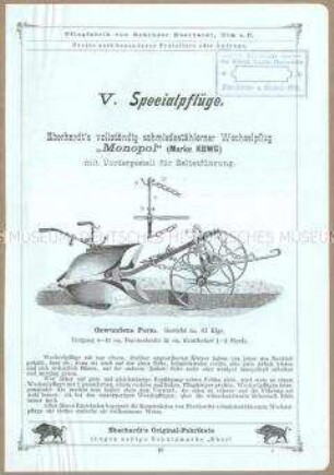 Eberhardt's vollständig schmiedestählerner Wechselpflug "Monopol"