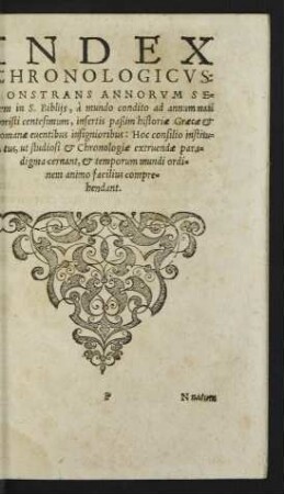 Index Chronologicus: Monstrans Annorum Seriem in S. Bibliis ...