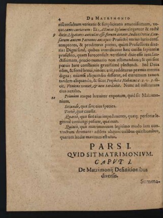 Pars I. Quid Sit Matrimonium.