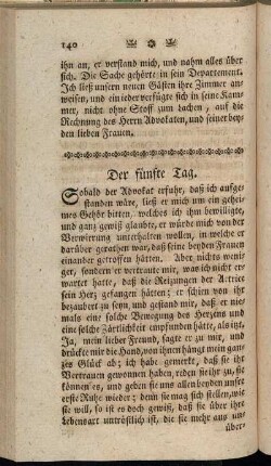 Der fünfte Tag.