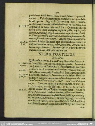 Numa Pompilius Origo