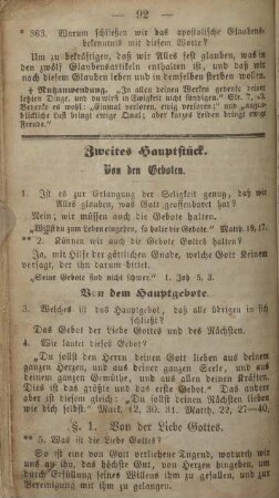 Zweites Hauptstück. Von den Geboten. [Anm.: Seite 93/94 fehlen]