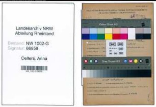 Entnazifizierung Anna Oellers, geb. 24.01.1878 (Schneiderin)