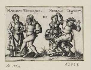 Martinus Wintermon und Nicolaus Cristmon, Blatt 6 der Folge "Bauernfest oder die zwölf Monate"