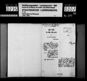 Aktenaussonderung beim Oberamt Ellwangen