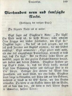 Vierhundert neuen und funfzigste Nacht