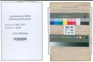 Entnazifizierung Mathilde Licht , geb. 15.07.1894 ()