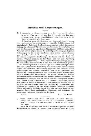 Berichte und Besprechungen