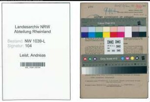 Entnazifizierung Andreas Leist , geb. 11.11.1901 (Beamter)