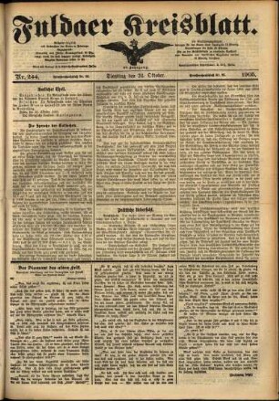 Ausgabe vom Dienstag, den 24. Oktober 1905.