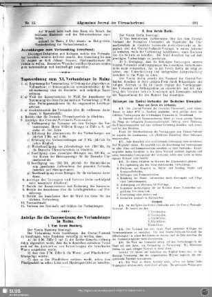 Anträge für die Tagesordnung des Verbandstages in Mainz