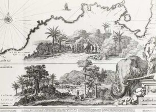 India quea Orientalis dicitur (Karte 30); Ausschnitt: Indische Landschaft und nordaustralische Küstenlinie