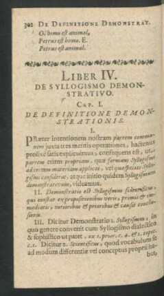 Liber IV. De Syllogismo Demonstrativo.