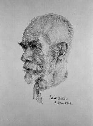 Bildnis Woldemar von Seidlitz : Bildnis Woldemar von Seidlitz. Lithographie von Robert Hahn, 1917; 35 x 21,5 cm. Dresden: Kupferstich-Kabinett A 1921-404 in A 143 220 Sax.Bildn.