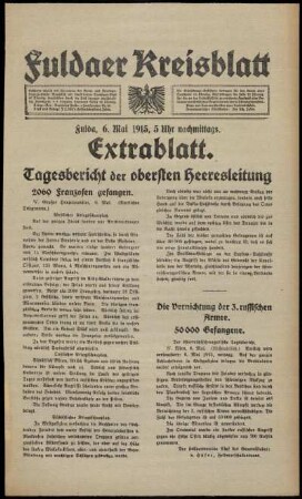 Ausgabe vom Donnerstag, den 06. Mai 1915.