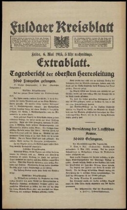 Ausgabe vom Donnerstag, den 06. Mai 1915.