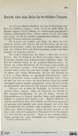 1: Bericht über eine Reise im westlichen Ungarn, [1]