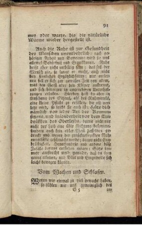Vom Wachen und Schlafen.