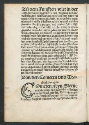 Von den Cometen und Trachenschwentzen.
