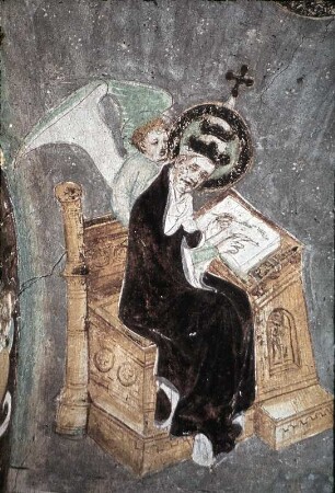 Christus in der Mandorla umgeben von den Kirchenvätern und den Evangelistensymbolen
