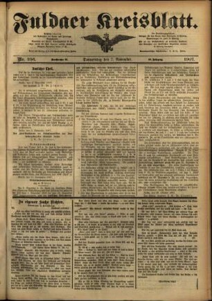 Ausgabe vom Donnerstag, den 07. November 1907.