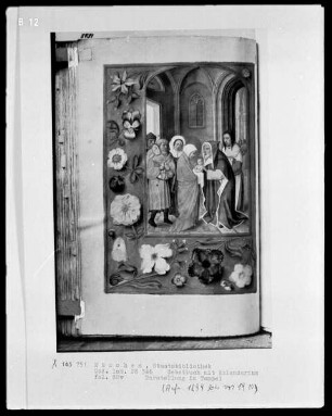 Gebetbuch mit Kalendarium — Darstellung im Tempel, Folio 82verso