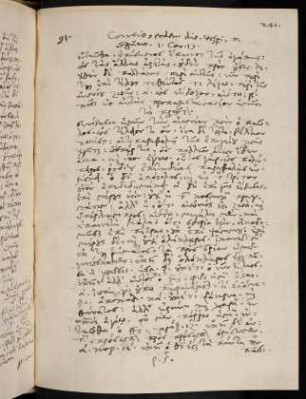 241-243, 18.2.1588 (vesperi), 1. Cor 13