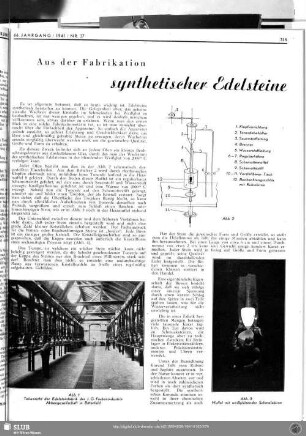 Aus der Fabrikation synthetischer Edelsteine