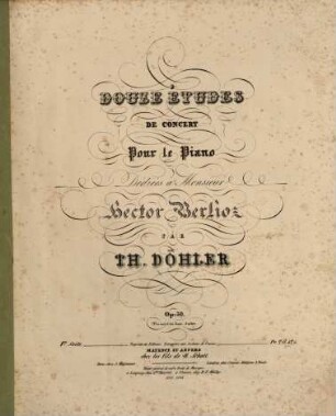 Douze études de concert : pour le piano ; op. 30, 1. S. 1-31