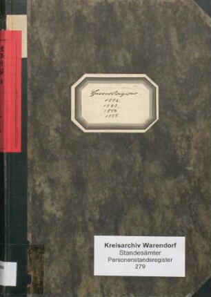 Heiratsregister des Standesamtes Beckum-Stadt von 1882 (Urkunden-Nr. 1-20), von 1883 (Urkunden-Nr. 1-30), von 1884 (Urkunden-Nr. 1-31) und von 1885 (Urkunden-Nr. 1-29)