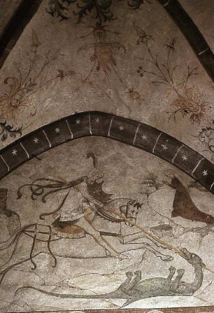 Der heilige Georg kämpft mit dem Drachen