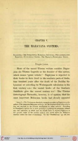 V. The Mahayana systems