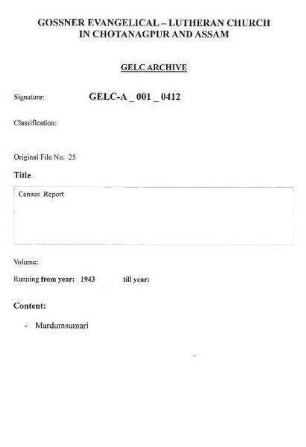 Census Report