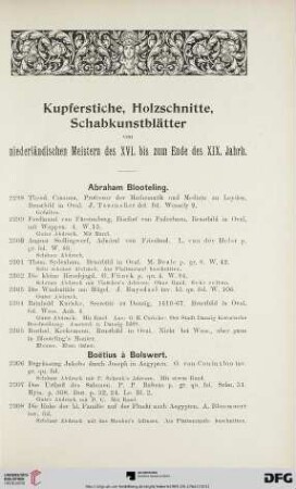 Kupferstiche, Holzschnitte, Schabkunstblätter (Nr. 2298-2994)