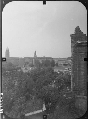 Dresden-Altstadt, Neumarkt. Ruine der Frauenkirche